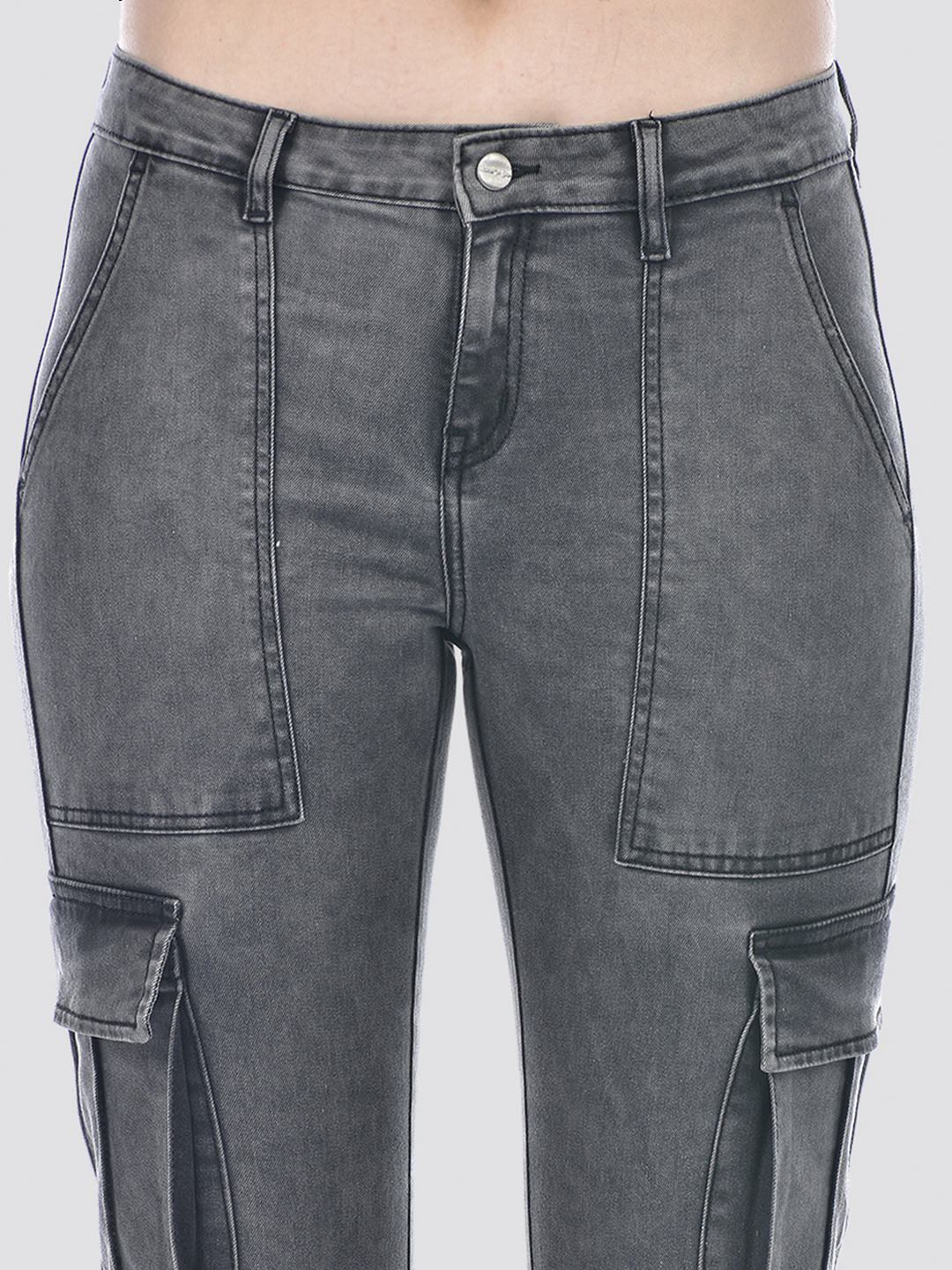 Numero Uno Women Grey Bootcut Leg Sustainable Jeans